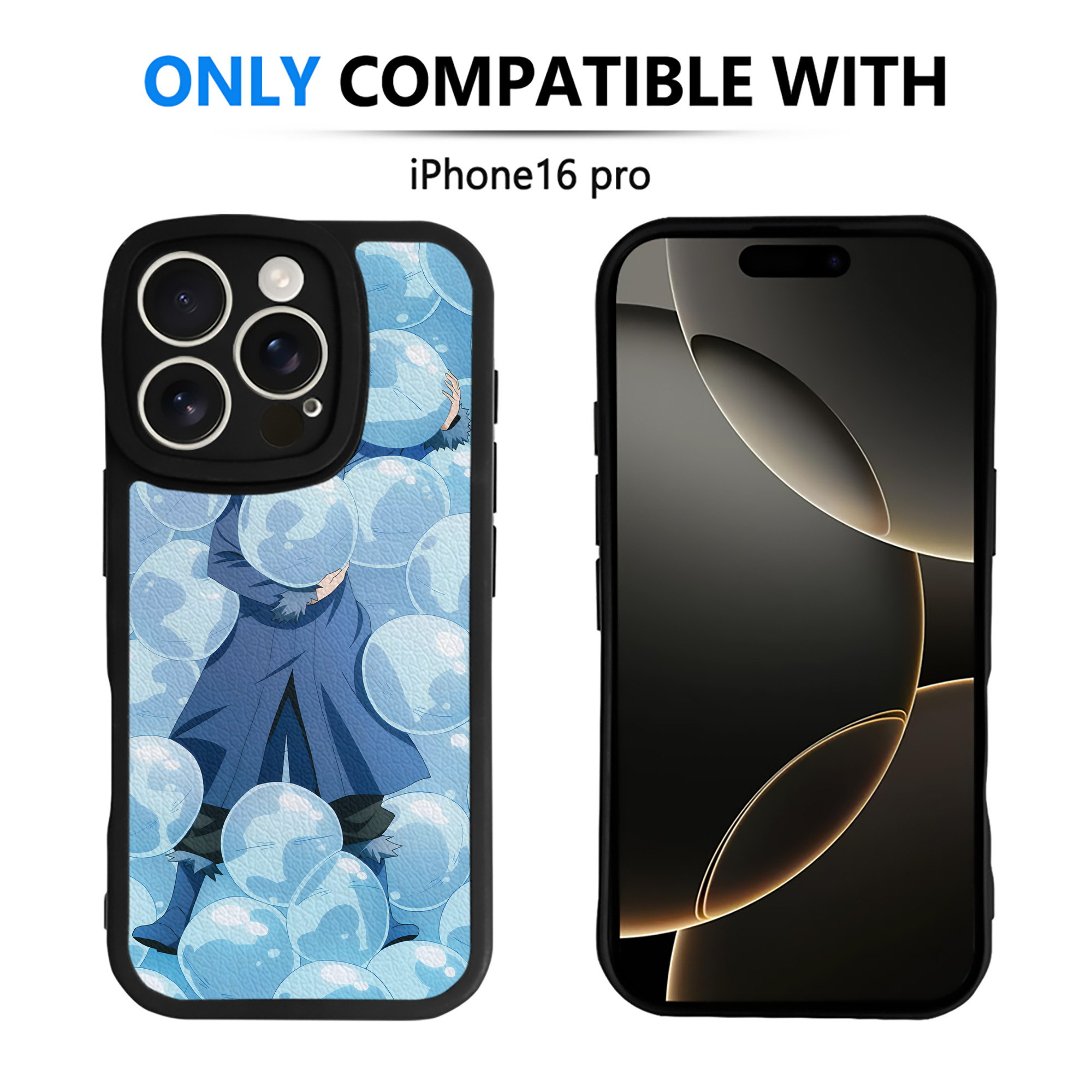 （画像用） 転スラ Regarding Reincarnated to Slime 【iPhone 16シリーズ対応】シリコンスマホケース（レザー調） 材質：シリコン